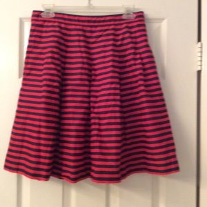 J.Crew Striped Fit & Flare Skirt